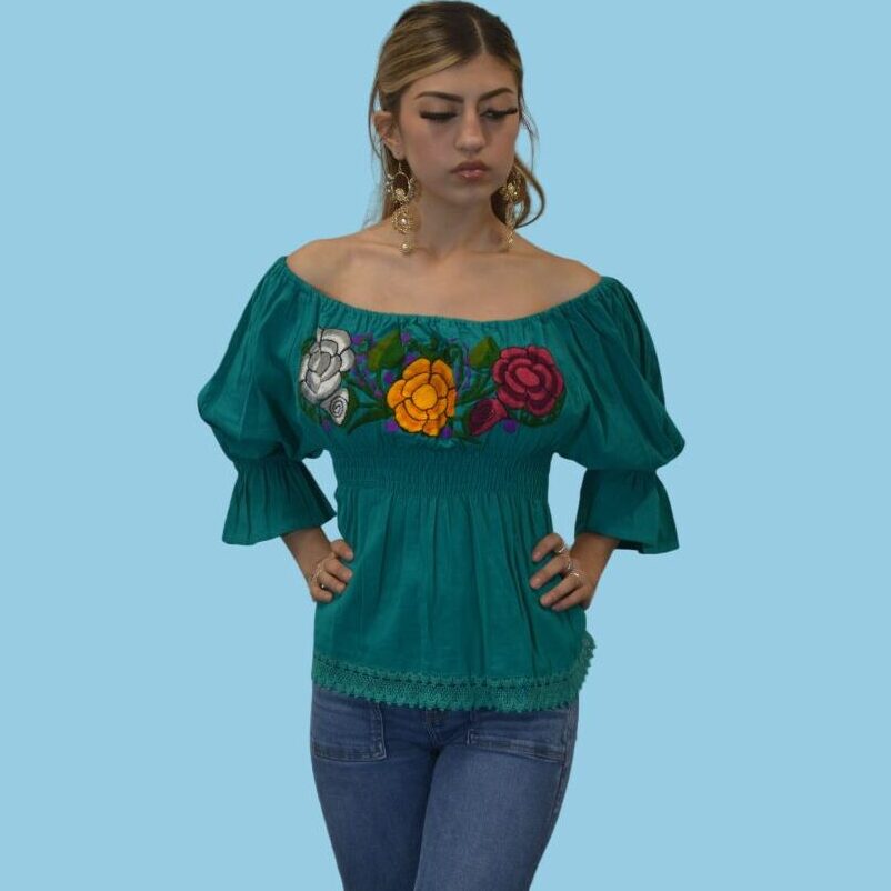 Blusa Color Turquesa